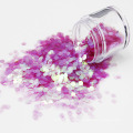 Multicolor Hexagon PET Glitter Flake Magic Color Glitter Pulver